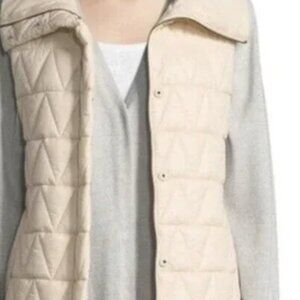 Eileen Fisher Icing Chevron Quilted Light‎ Puffer Winter Vest Women's PSmall